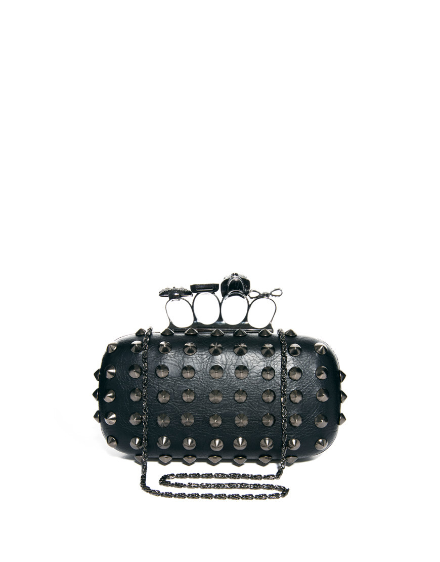 ALDO Hesser Skull Knuckle Clutch Bag