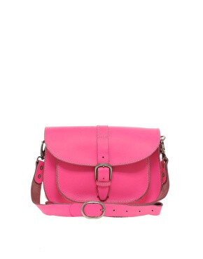 Maison Scotch Pink Leather Satchel