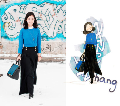 Furla 2013fw Bag, Topshop Top - Blue Obsession. - Nancy Zhang