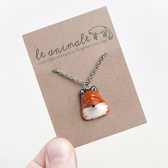 Red Fox Necklace Fox Totem Jewelry le animalé