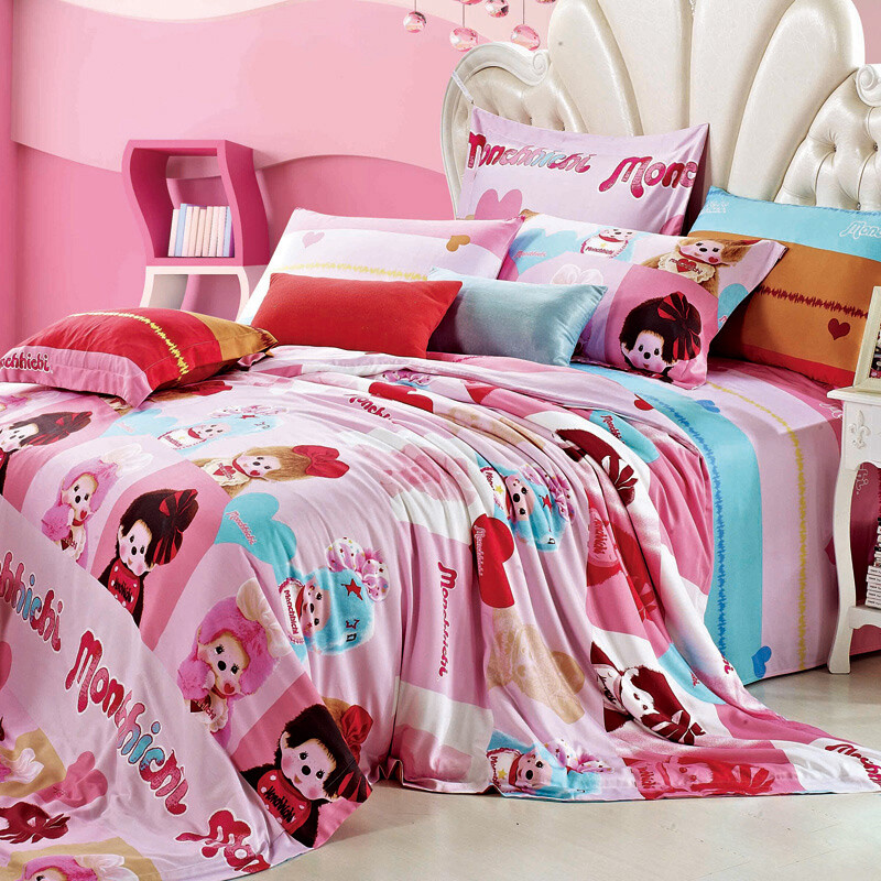 床品四件套卡通蒙奇奇被套
