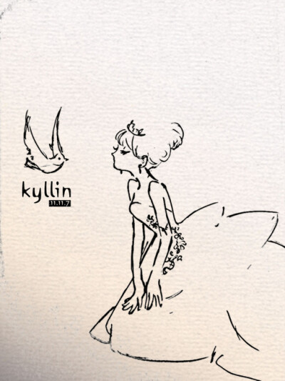 kyllinの原创小插图、kyllin、kylin原创插图、咯咯咯、锕朮