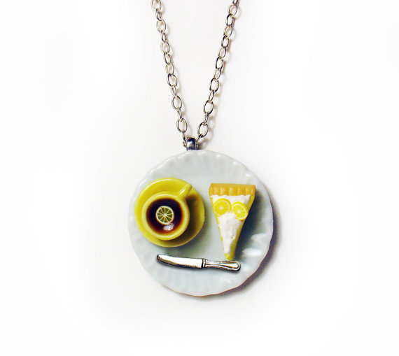 Tea Cup & Lemon Pie Necklace