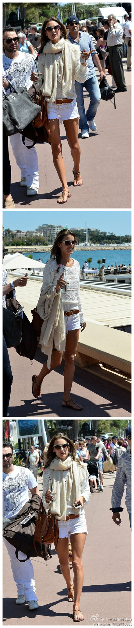 #模特街拍#——#Alessandra Ambrosio# at the 2013 Cannes Film Festival。 2013.05.22 HQ（#高清组图#）