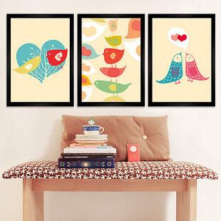 喜庆的两只小鸟