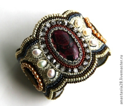 Браслеты ручной работы. Ярмарка Мастеров - ручная работа Браслет " Серебристый"-2. Handmade.