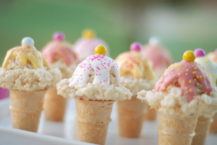 Rice Krispies Mini Ice Cream Cones