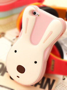 韩国正品新款苹果4手机壳可爱砂糖兔硅胶iphone 4S 5保护壳套特价