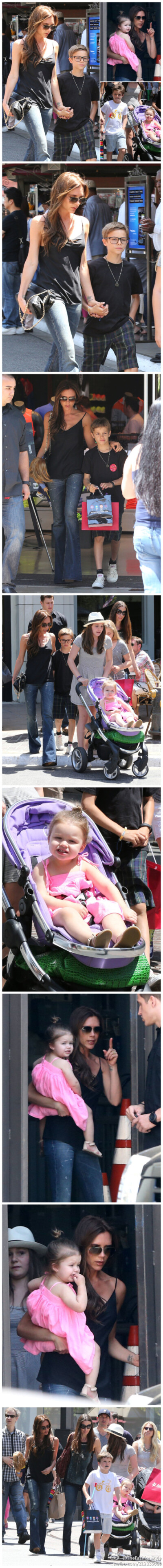 #明星街拍#——#Victoria Beckham# and the Kids are Back in LA! 。 2013.05.27 HQ（#高清组图#）