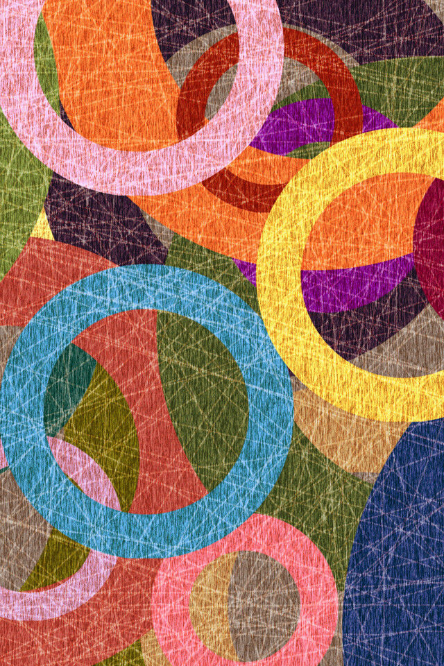 Colorful Circles iPhone Wallpaper