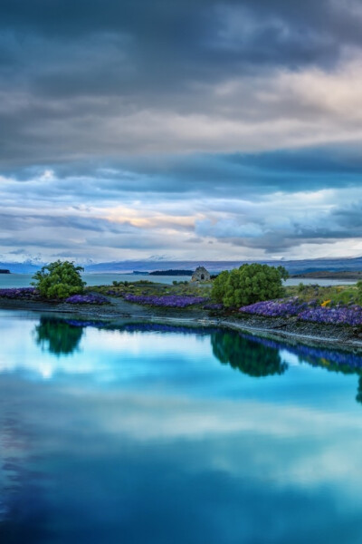 Calm Blue Landscape iPhone Wallpaper