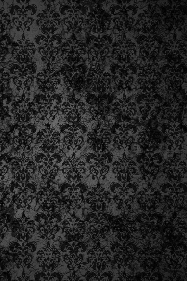 Black Floral Grunge iPhone Wallpaper