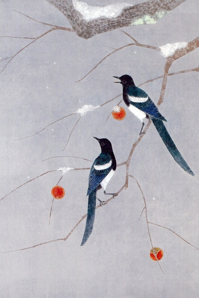 Magpies Teng sticks Annunciation iPhone Wallpaper