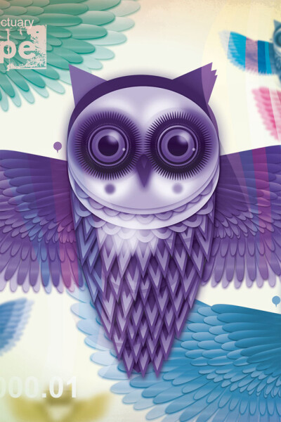 Art Owl iPhone Wallpaper