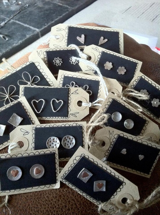 Tags as earrings cards