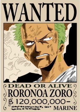 ONE PIECE、悬赏令、Roronoa Zoro