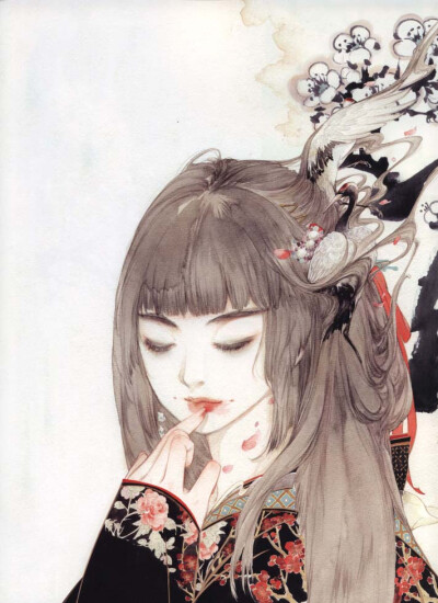 《花·女词》梅花，插画师：呀呀