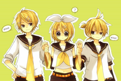 镜音双子（Kagamine RIN / LEN） RIN/LEN 日语原文 镜音リン · レン 假名 かがみね リン · レン 罗马字 Kagamine Rin / Len