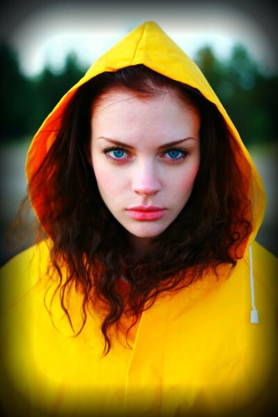 The girl in yellow raincoat