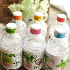 %负离子陶碳球瓶装迷你盆栽小植物家居办公室电脑净化空气