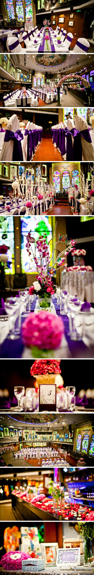 紫色婚礼布置，华丽丽的优雅-打造不一样的婚礼