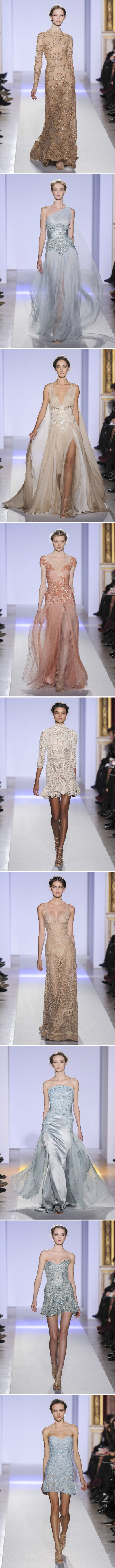 #Zuhair Murad Haute Couture SS 2013#Part I 冰蓝色是种族跨越不了的障碍。。。。。