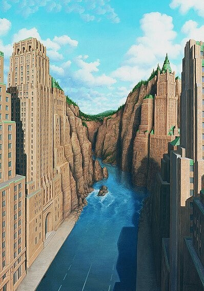 Rob Gonsalves 国外超现实主义画家 大峡谷