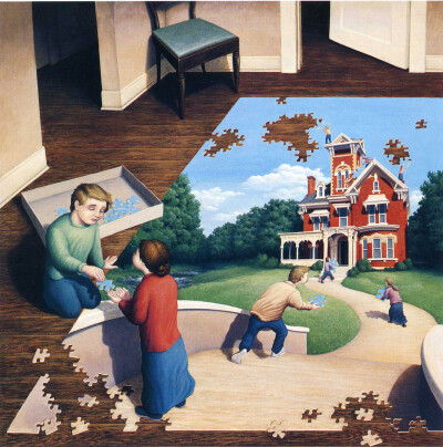 Rob Gonsalves 国外超现实主义画家 Jigsaw