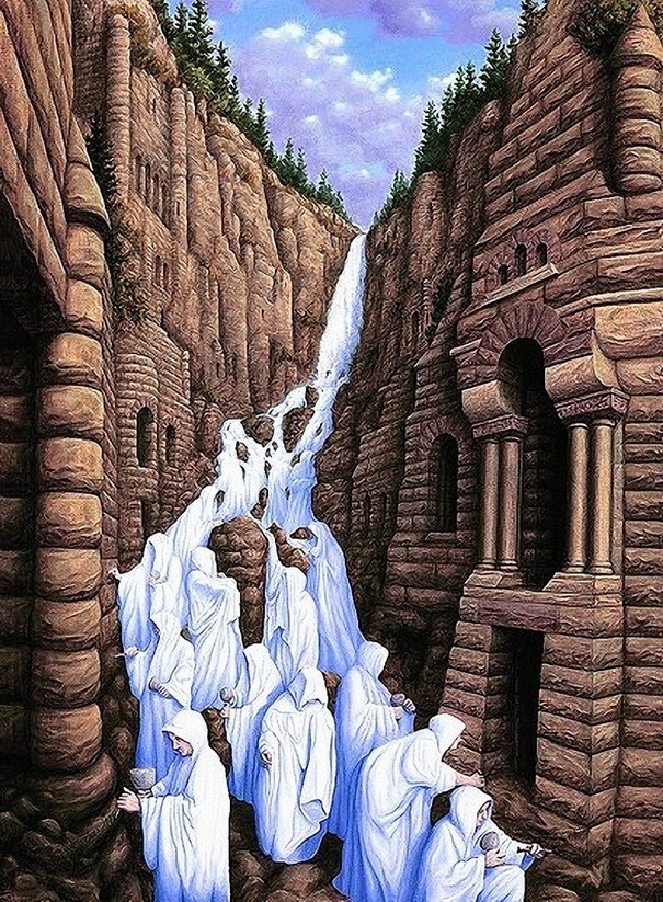 Rob Gonsalves 国外超现实主义画家 The Pilgrims - 朝圣者