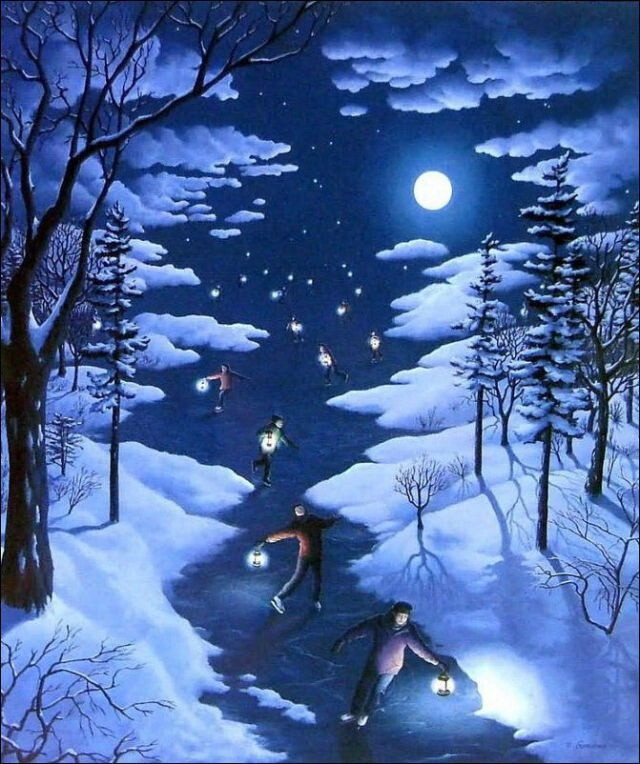 Rob Gonsalves 国外超现实主义画家 Winter wonderland