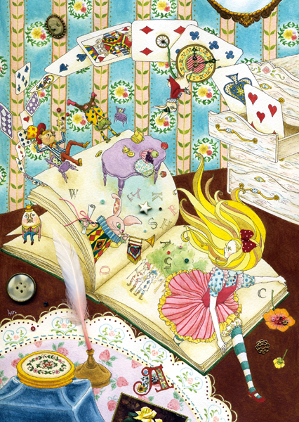 [Hiromi Sato童话风格拼贴插画] Alice in the wonderland