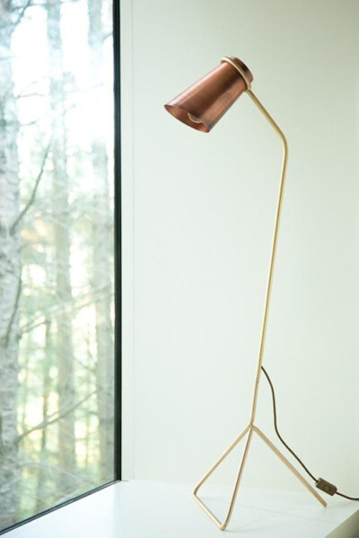 Strand table and floor lamp, by Dublin-based Clancy Moore Architects. http://www.remodelista.com/posts/currently-coveting-strand-copper-lamps