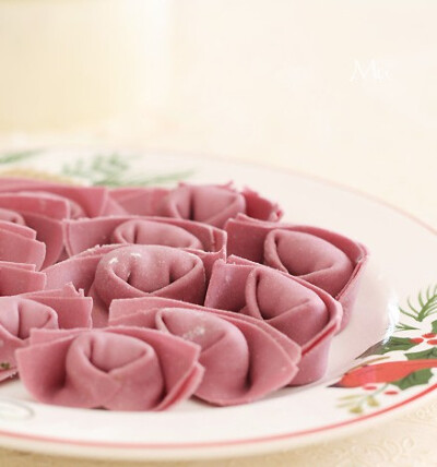 紫薯混沌，好看又好吃