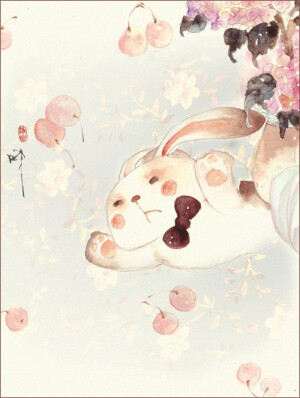 月月兔，插画师：呀呀