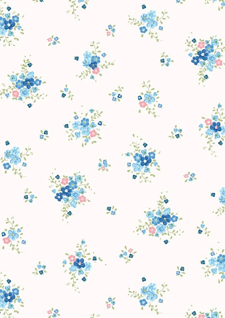 水彩手绘 花碎花 田园墙纸 背景素材平铺 iPhone壁纸