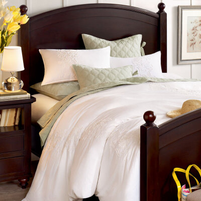 HarborHouseSarah全棉绣花被套三件套绣花盘绳绣海洋素床品