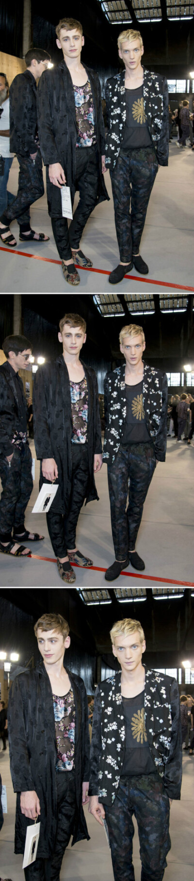 Tom and Paul Backstage at Dries Van Noten SS2014