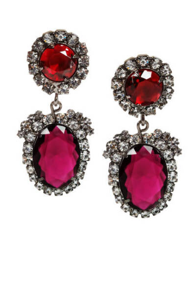 Kenneth Jay Lane Crystal Clip Earrings