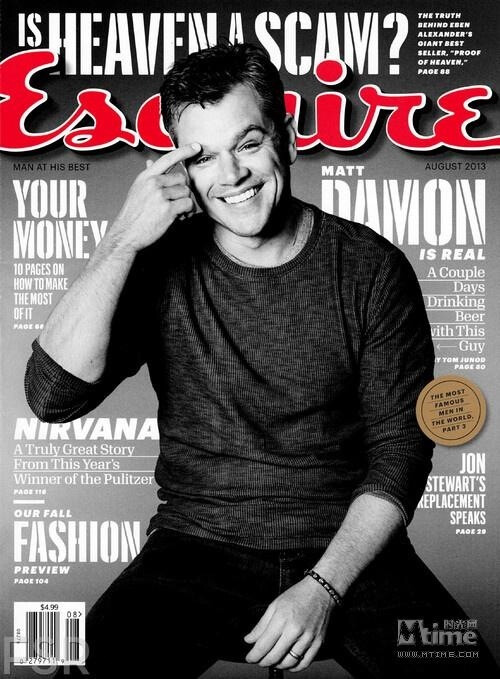 Matt Damon／Esquire美國版2013年8月號