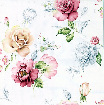 水彩手绘 花碎花 田园墙纸 背景素材平铺 iPhone壁纸