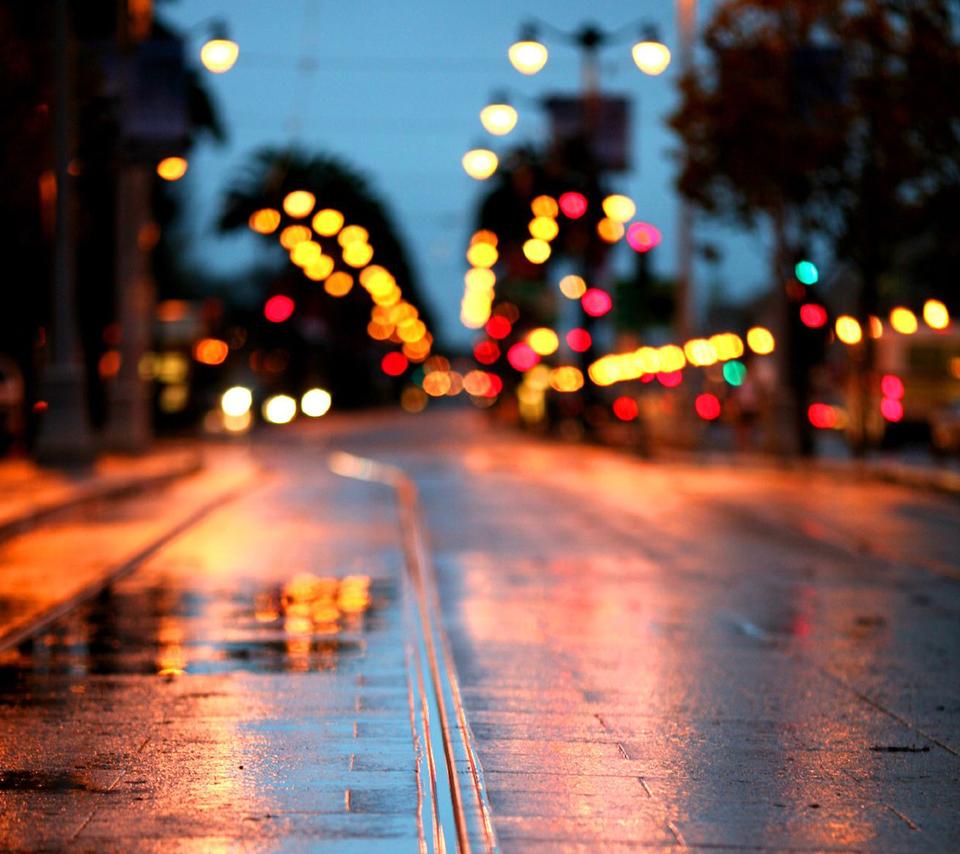 街 景 雨 光斑 光影