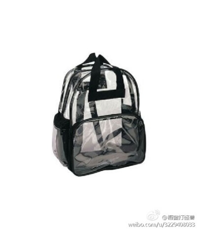 小偷好友；Bag Republic，全透明黑色架边背包 Clear Back Pack