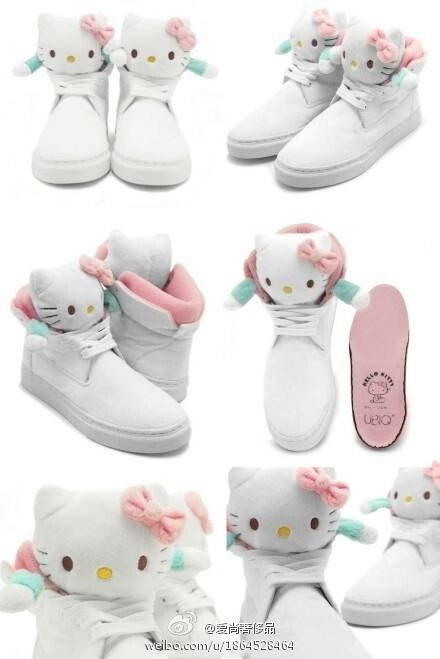 借用了Adidas Originals by Jeremy Scott 的概念，日本独立鞋履品牌 UBIQ 与 HELLO KITTY 推出联名系列Mascot Fatima.卡哇伊！