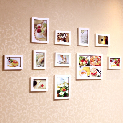 框实木照片墙创意组合相框墙相片墙组合框餐厅家装