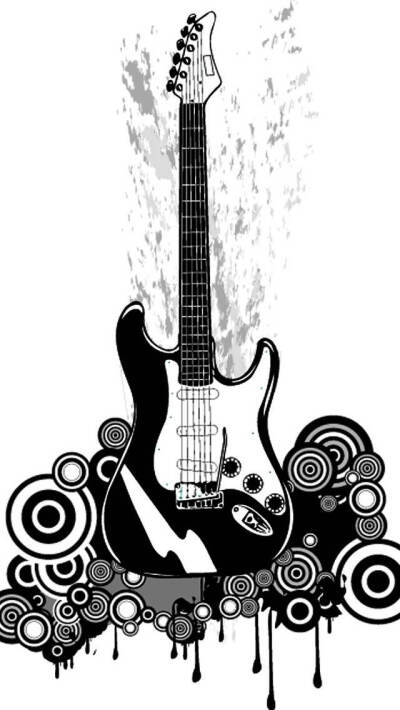iPhone5壁紙，吉他与音乐主题