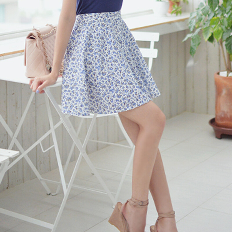 韩国夏季女装韩版甜美淑女BABIROLENA字裙短裙