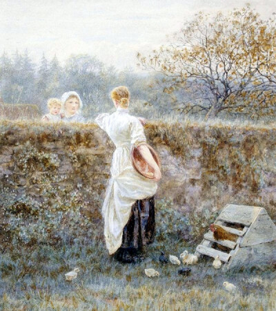 【水彩画】英国Helen Allingham《乡村岁月》