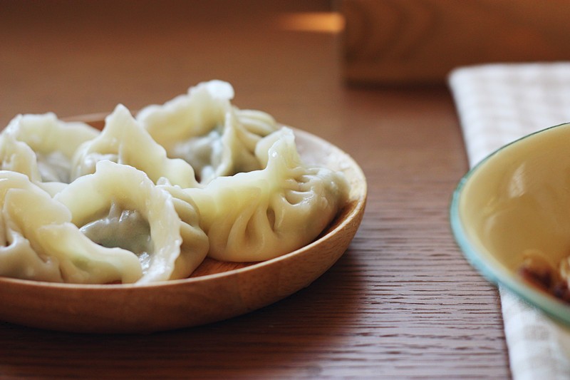 午餐：芹菜大肉饺