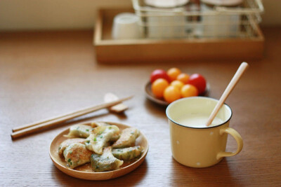 煎韭菜饺