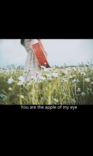 You　are　the　apple　of　my　eye